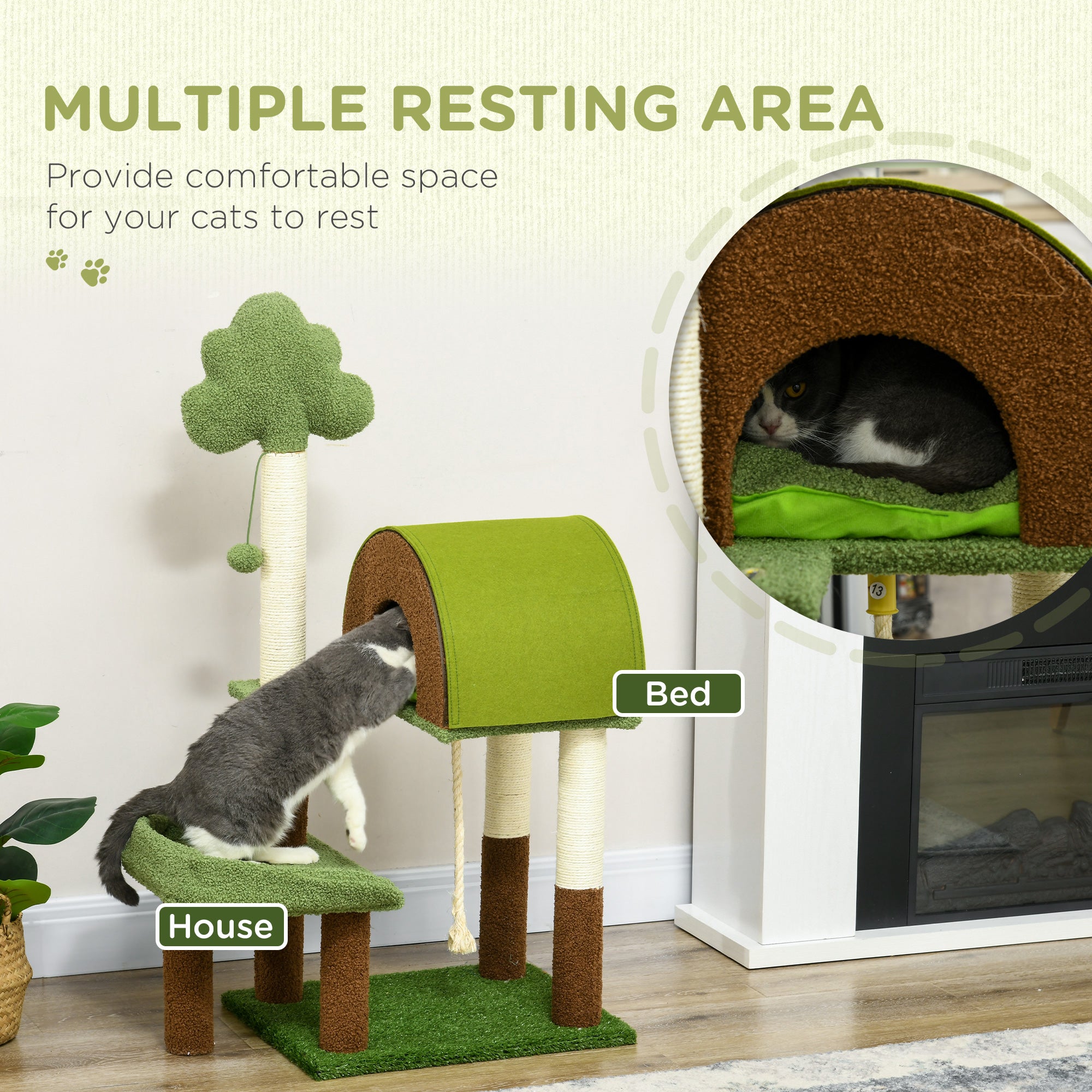 Cuscino per gatti per albero di gatti Lettino per gatti Letto per gatti  Tiragraffi per gatti