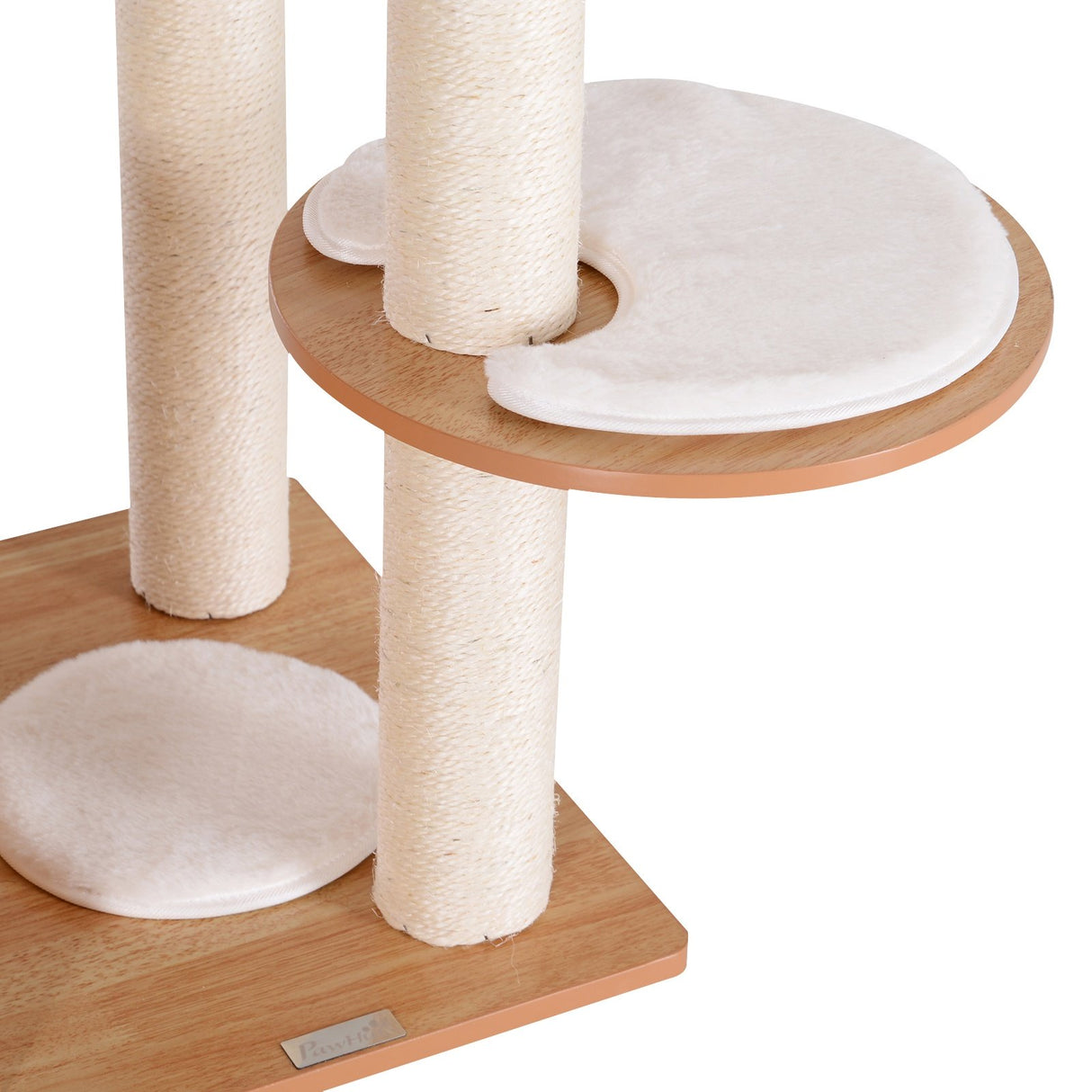 easycomfort easycomfort albero per gatti con cuccia e pali in corda sisal e legno giallo e bianco 83 x 75 x 120cm ean 8054144135922