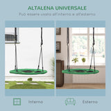 easycomfort easycomfort altalena da giardino per bambini a nido verde e nero diametro 100cm