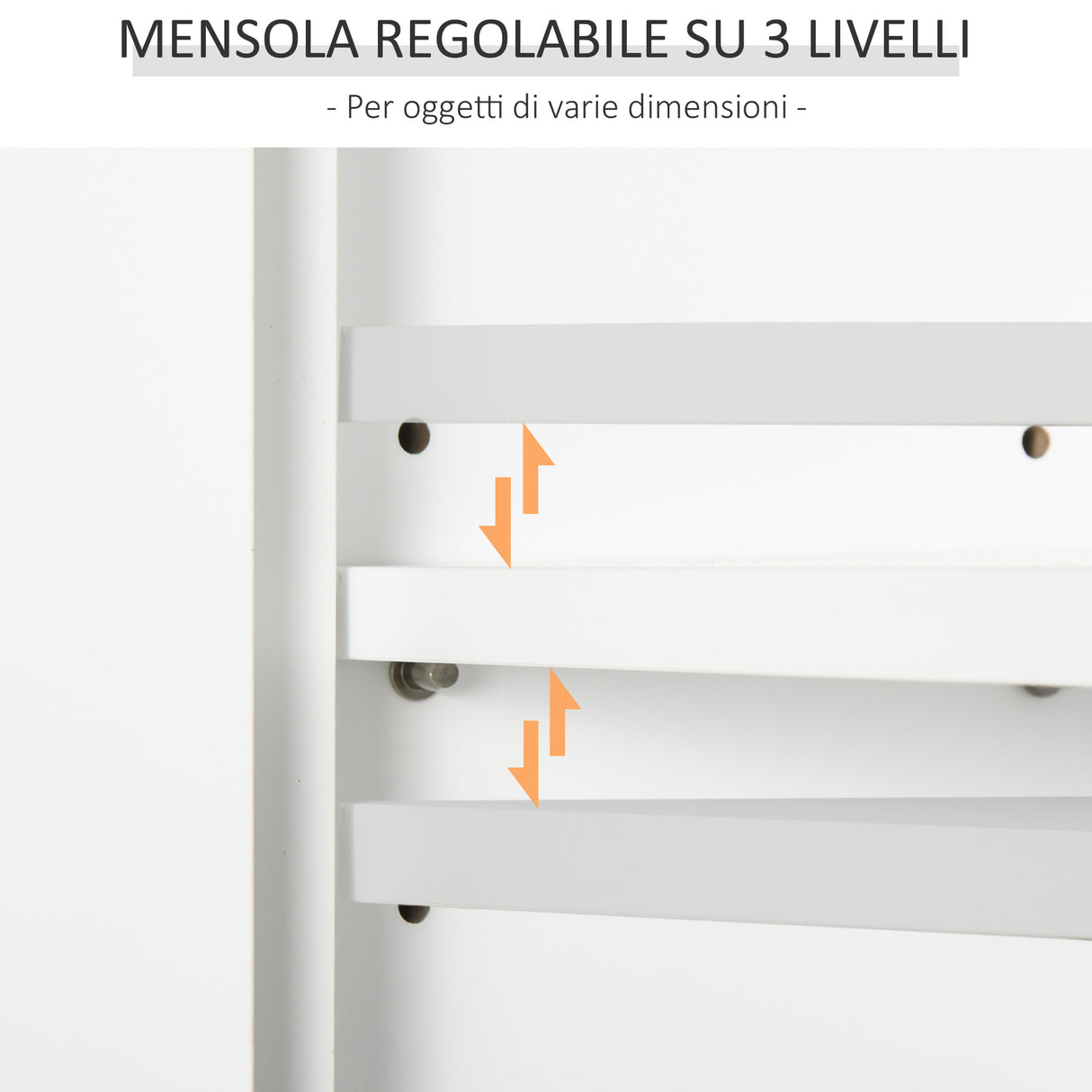 easycomfort easycomfort armadietto 2 ripiani montabile a parete da parete cucina bagno legno 60x198x58cm bianco ean 8054111844352