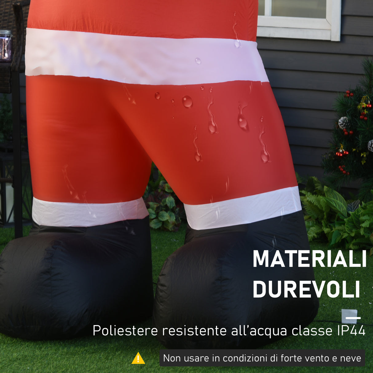 easycomfort easycomfort babbo natale gonfiabile da esterno 243cm addobbi gionfiabili di natale decorazione natalizia con bastoncino di zucchero 2 luci a led impermeabile ip44