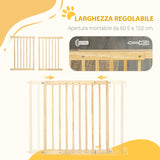 easycomfort easycomfort cancellino per cani taglia piccola e media in legno di pino cancelletto estensibile a 2 pannelli 60 5 102x73 cm