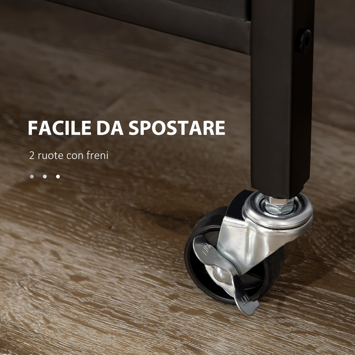 easycomfort easycomfort carrello da cucina a 3 livelli con 2 ruote cesto estraibile e vassoio 75x43 5x91 cm color legno e nero