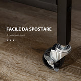easycomfort easycomfort carrello da cucina a 3 livelli con 2 ruote cesto estraibile e vassoio 75x43 5x91 cm color legno e nero