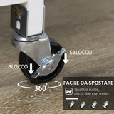 easycomfort easycomfort carrello da cucina con 3 cassetti 2 ripiani aperti e vassoio rimovibile in mdf e legno di pino 67x37x87 cm