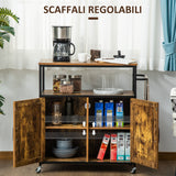 easycomfort easycomfort carrello da cucina con ripiano aperto armadietto portasciugamani e 4 ruote 90x40x90cm