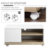 easycomfort easycomfort carrello porta tv con 1 anta e vani aperti mobile per tv fino 42 con ruote 80x45x39 5cm