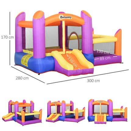 immagine-5-easycomfort-easycomfort-castello-gonfiabile-per-bambini-con-scivolo-e-piscina-multicolor-ean-8055776915463