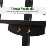 easycomfort easycomfort cavalletto per pittura in legno con altezza e inclinazione regolabili nero 46x60x140cm ean 8054111840477