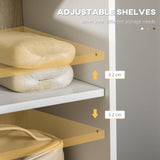 easycomfort easycomfort colonna bagno con 2 ripiani aperti e 2 armadietti in truciolato 30x31 5x169 cm bianco e color legno