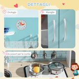 easycomfort easycomfort cucina giocattolo per bambini 3 6 anni con luci e utensili da cucina in mdf e pp 65x29x81 cm