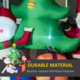 easycomfort easycomfort decorazione natalizia gonfiabile con luci led bianche e gonfiatore incluso 210x92x190 cm