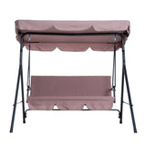 easycomfort easycomfort dondolo con tettuccio parasole inclinabile in acciaio marrone ean 8054144130415