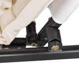 easycomfort easycomfort dondolo da giardino 3 posti con tetto reclinabile convertibile in letto 209x114x170cm beige