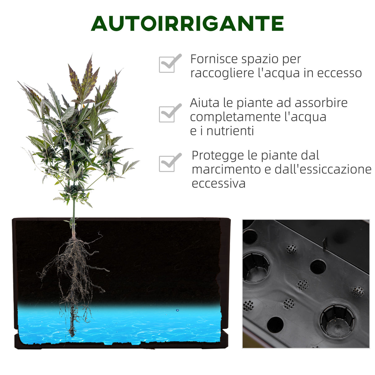 easycomfort easycomfort fioriera da balcone auto irrigante con gancio per ringhiera regolabile e indicatore acqua