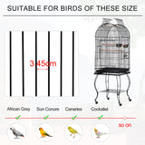 easycomfort easycomfort gabbia per uccelli canarini e pappagalli in metallo nero con ruote ean 8054144138237