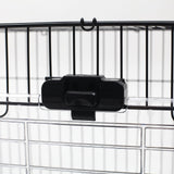 easycomfort easycomfort gabbietta per criceti conigli porcellini dindia in metallo nero con 2 porte ean 8054144130200