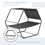 easycomfort easycomfort lettino prendisole reclinabile a 2 posti in acciaio con cuscino e tetto parasole 210x140x177 cm grigio