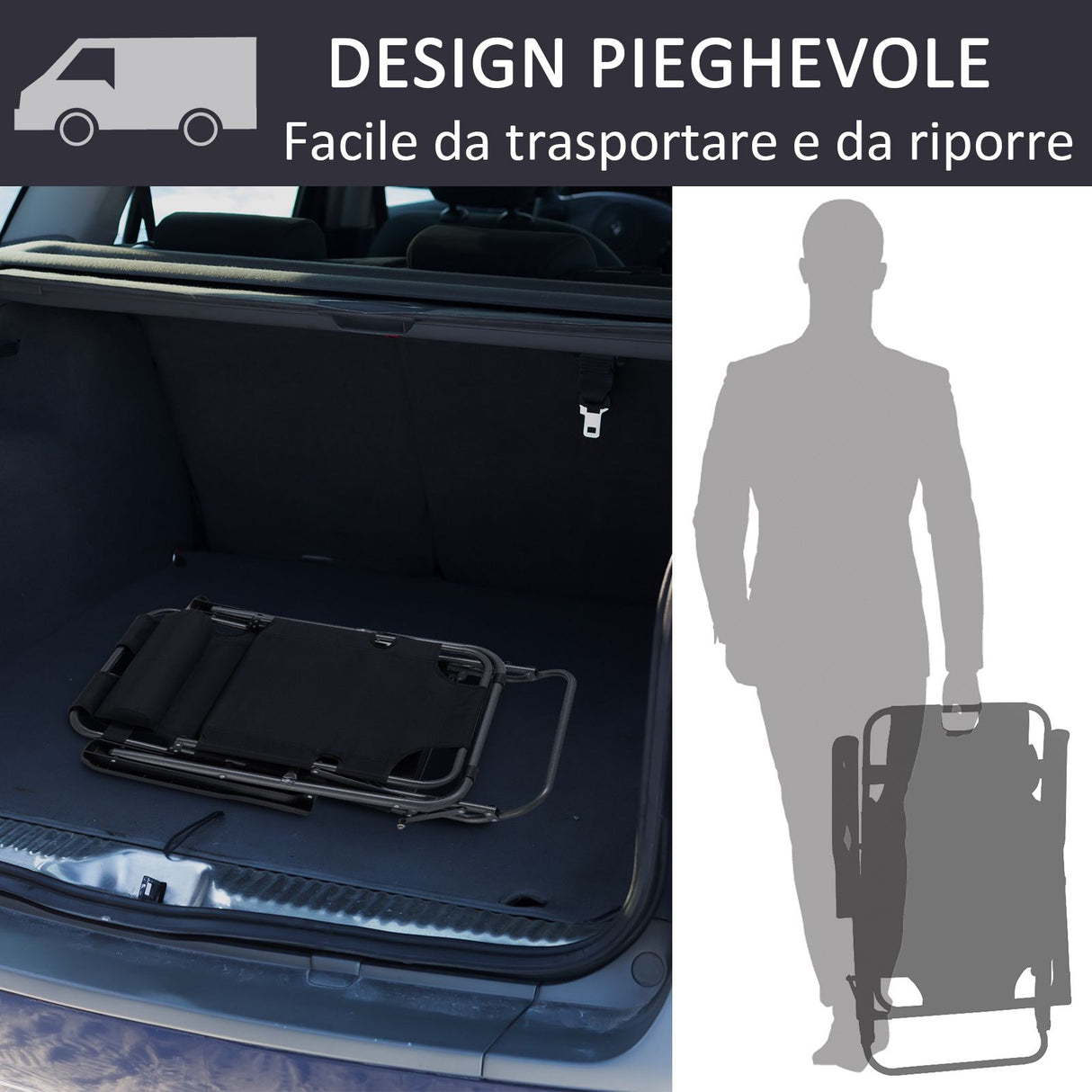 easycomfort easycomfort lettino sdraio pieghevole da giardino piscina con braccioli nero ean 8054111846844