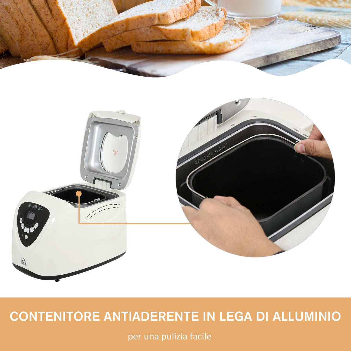 easycomfort easycomfort macchina per il pane 12 programmi 600w timer 13 ore antiaderente ean 8054144135069