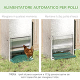 easycomfort easycomfort mangiatoia per galline da 13 5 litri 3 polli con coperchio e pedale 33 5x38 5x66cm