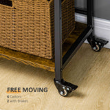 easycomfort easycomfort mensola portaoggetti regolabile a 3 piani con ruote girevoli in acciaio e truciolato 50x35x100 5 cm