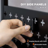 easycomfort easycomfort mobile cucina a 4 livelli con 6 ganci 2 vassoi e 4 ripiani rimovibili in mdf e acciaio 60x40x112 cm marrone