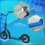 easycomfort easycomfort monopattino per bambini 5 anni altezza regolabile e doppio freno 118x55 5x85 100 5cm blu