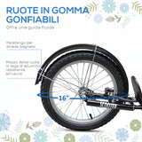 easycomfort easycomfort monopattino per bambini con ruote grandi 2 freni e manubrio regolabile cestino e porta borraccia blu