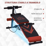 easycomfort easycomfort panca per addominali pieghevole altezza regolabile con imbottitura nera e rossa ean 8054144130651