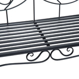 easycomfort easycomfort panchina da esterno biposto in metallo 133x51 5x90cm nero ean 8055776912769