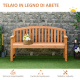 easycomfort easycomfort panchina da giardino 3 posti in legno di abete con seduta a doghe 140x50x85cm