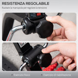 easycomfort easycomfort pedaliera per braccia e gambe da divano e poltrona con schermo lcd altezza e resistenza regolabile in acciaio 56x44 56x75 97cm nera e rossa