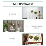 easycomfort easycomfort pianta artificiale di clematide set 2 pezzi con gancio catena e vaso inclusi 30 x 32a cm