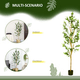 easycomfort easycomfort pianta artificiale di ulivo da 180 cm a 12 rami con vaso 17x14 5 cm per interni ed esterni verde