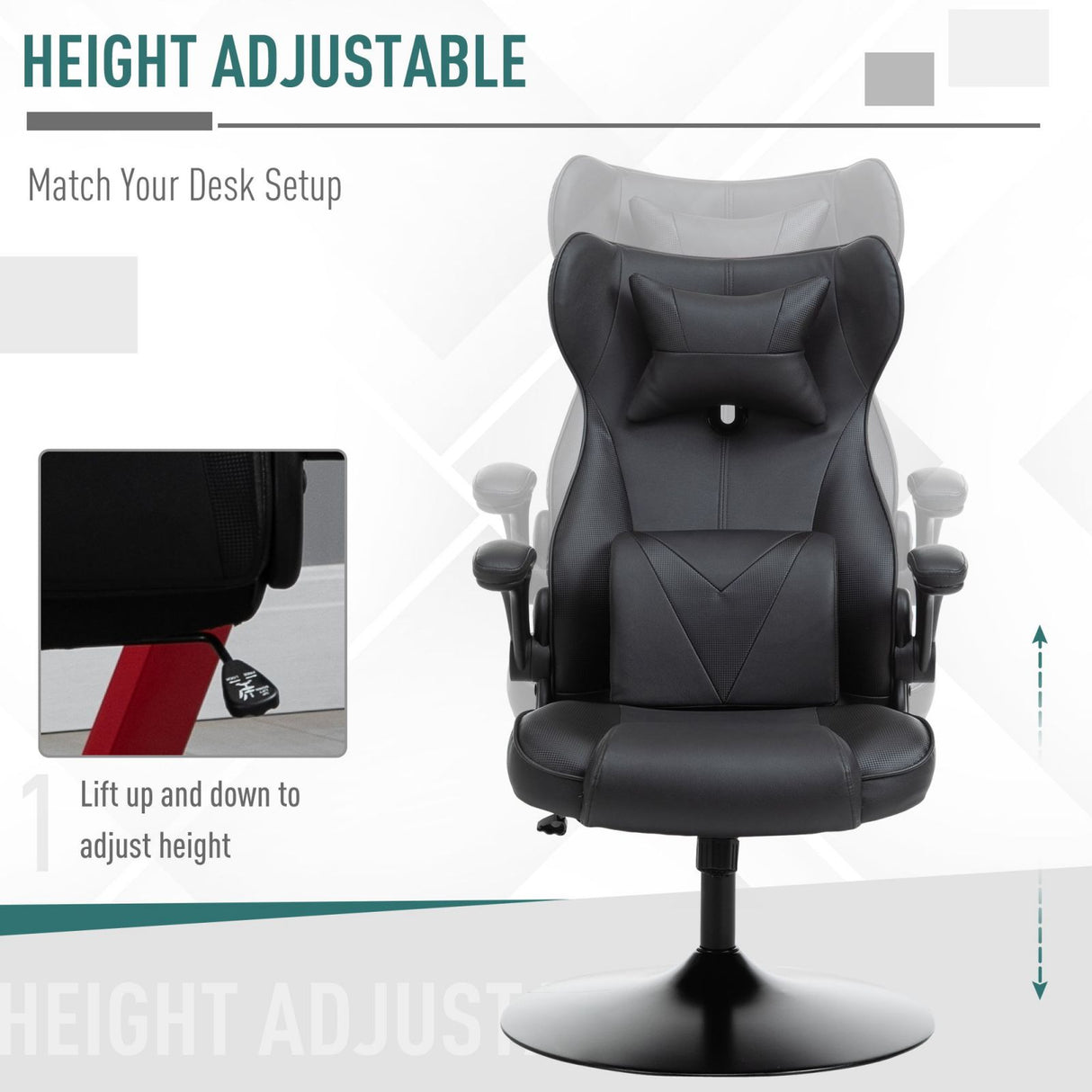 easycomfort easycomfort poltrona gaming sedia da ufficio in similpelle altezza regolabile ean 8054144135731