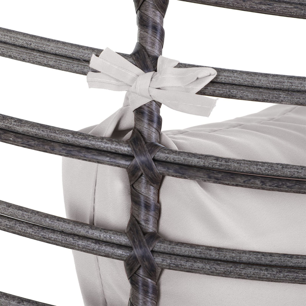 easycomfort easycomfort poltrona in pe rattan grigio con morbido cuscino beige per esterni e interni ean 8055776915029