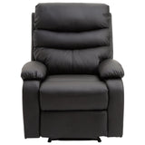easycomfort easycomfort poltrona relax con schienale reclinabile e poggiapiedi rialzabile in ecopelle nero 82 97 100cm ean 8054144136486