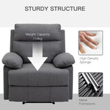 easycomfort easycomfort poltrona relax imbottita reclinabile con rivestimento in microfibra grigio scuro 84x95x97cm ean 8055776910529