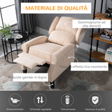 easycomfort easycomfort poltrona relax massaggiante reclinabile con telecomando 78x83x101cm crema
