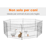 easycomfort easycomfort recinto per cani gatti cuccioli roditori recinzione rete gabbia 8 pezzi 61 x 61cm nero ean 8054111840927