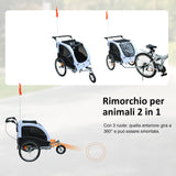 easycomfort easycomfort rimorchio bicicletta passeggino per cani 3 ruote bianco e nero ean 8055776911571