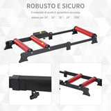 easycomfort easycomfort rullo bici allenamento lunghezza regolabile nero e rosso 54x14 5x93 145cm ean 8055776910277