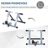 easycomfort easycomfort rullo bici pieghevole per allenamento in casa argento e nero ean 8054144133164