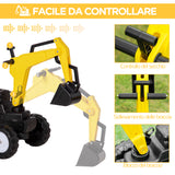 easycomfort easycomfort ruspa giocattolo a pedali per bambini 3 6 anni con 6 ruote in acciaio e plastica 107x42x71 cm giallo