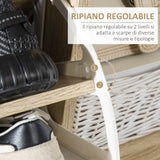 easycomfort easycomfort scarpiera salvaspazio per 8 paia di scarpe con 2 ante e armadietto in legno 80x25 5x112 5cm bianco