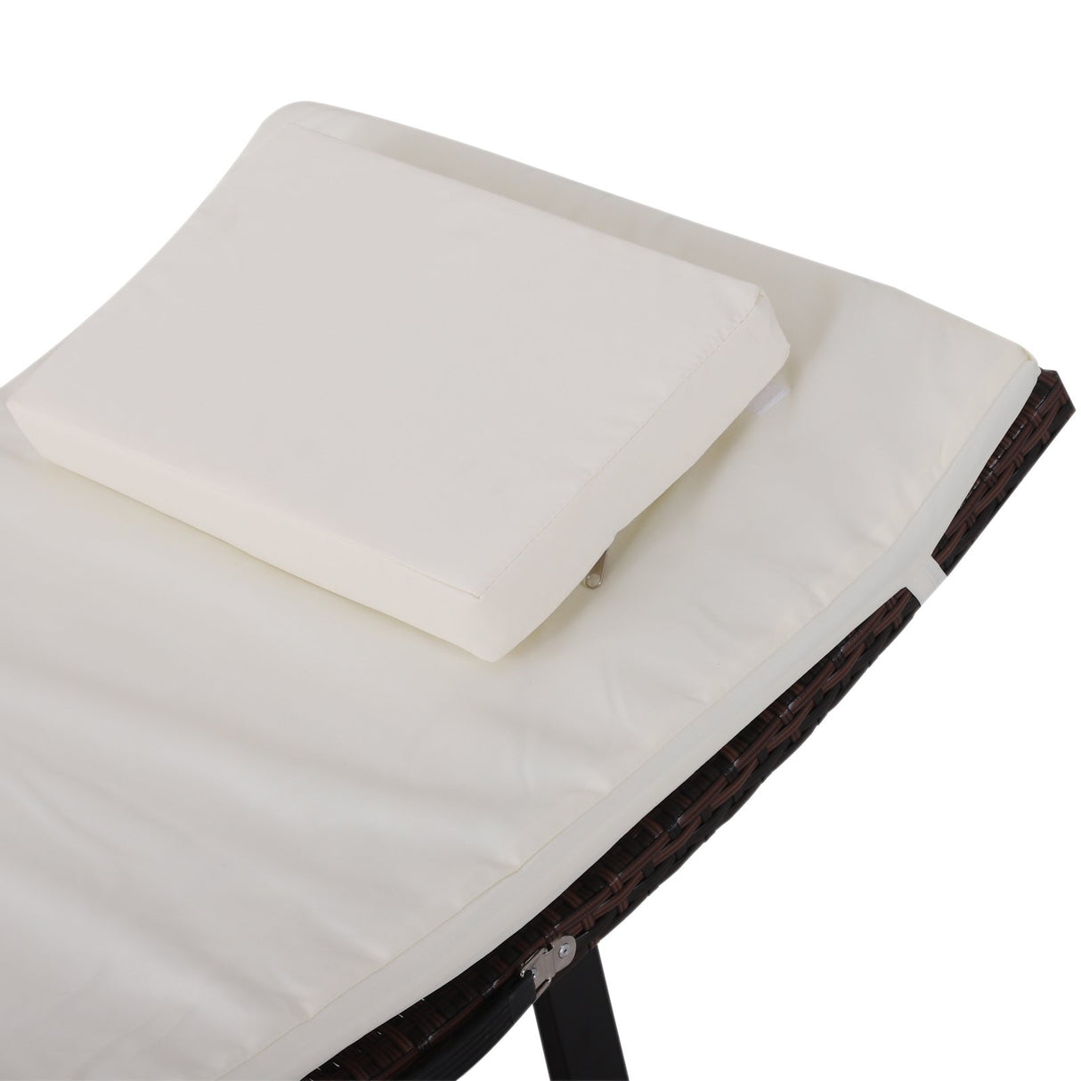 easycomfort easycomfort sdraio lettino da giardino ergonomica in rattan con cuscino rimovibile bianco 196x61x53cm ean 8054144138756