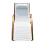 easycomfort easycomfort sdraio lettino prendisole relax da giardino in legno e texilene crema ean 8054144134420