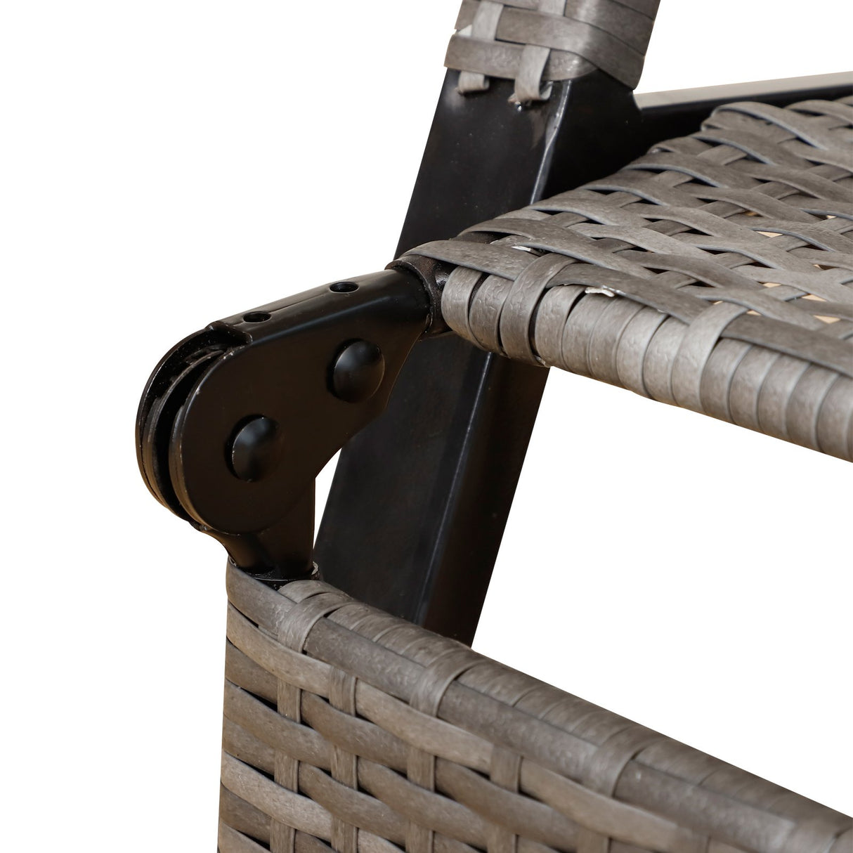 easycomfort easycomfort sedia a dondolo da giardino in pe rattan grigia reclinabile e pieghevole con poggiapiedi estraibile ean 8054144138428