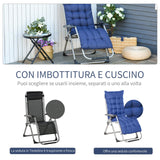 easycomfort easycomfort sedia sdraio pieghevole da giardino con schienale reclinabile blu ean 8054144134390